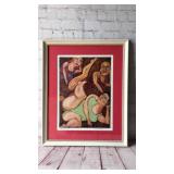 Wall decor print.Frame measures 22" x 18"