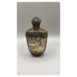 Vintage Chinese Metal Handwork Stones and Carved