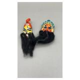 2 Tiny Chinese Korean Tribal Warrior Face Masks