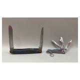 Vintage pocket knives. Buck 313, and Basset US 73