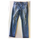 Express - Distressed stretch jeans . Size