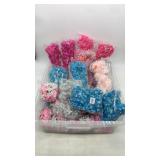 LARGE LOT - Fabric flowers of various types and
