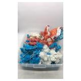 LARGE LOT - Fabric flowers of various types and