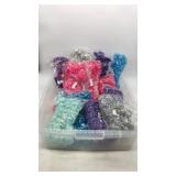 LARGE LOT - Fabric flowers of various types and