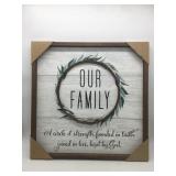 Wall decor frame. 22" x 22". New
