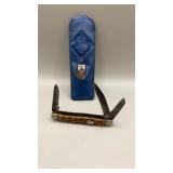 Vintage BSA CUB SCOUTS WOLF COMB HOLDER set, and