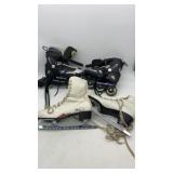 Kids Roller blades and girls ice skates. Size 4