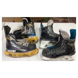 2 Pair of Bauer Nexus Ice skates. Size 8.5 and 10