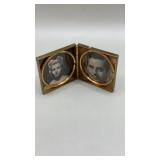 Vintage  Brass Picture Frame/Locket- Photo-Keep