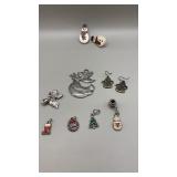 Holiday Pendants and earrings .