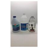 (3) Jugs of cleaning supplies.See photos for