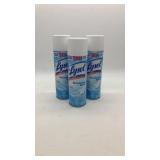 (3) cans of 19oz Lysol disinfectant spray