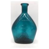 Vintage George Washington Blue glass decanter.