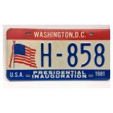 1981 Presidential Inauguration commemorative