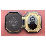 Daguerreotype portrait and frame - Subject