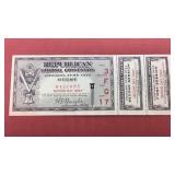 1944 Republican National Convention pass.