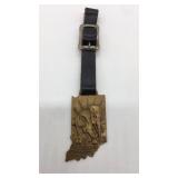 G.O.P. Elephant leather and bronze tag.