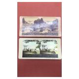 (2) Stereoscope cards. The White House. The