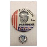 (2) Rare Nelson Rockefeller political campaign