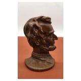 Abraham Lincoln profile in metal. 6" tall