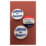 (3) Republican Party vintage political campaign