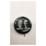Herbert Hoover- Political campaign button