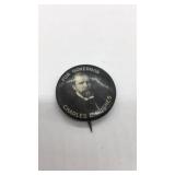 Charles E. Hughes - Political campaign button