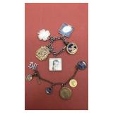(2) Vintage charm bracelets. Dwight Eisenhower