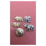 (5) Dwight Eisenhower lapel pins