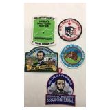 (5) Abraham Lincoln Pilgrimage collector patches.