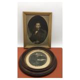 (2) Framed prints depicting Abraham Lincoln.
