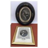 (2) Framed prints depicting Abraham Lincoln.