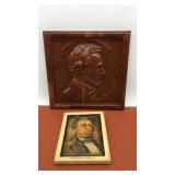 (2) Vintage decorative pieces depicting Abraham