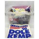 BOX LOT - Bin full of Bob Dole political campaign