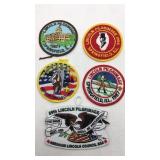 (5) Abraham Lincoln Pilgrimage collector patches.