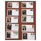 A Collection of (10) Silk Cachet First Day Issue