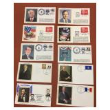 A Collection of (10) Silk Cachet First Day Issue