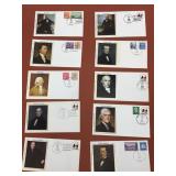 A Collection of (10) Silk Cachet First Day Issue