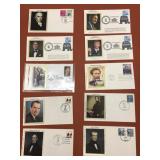 A Collection of (10) Silk Cachet First Day Issue