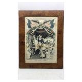 Framed Illustration of George Washington 1845.