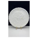 Fenton White Satin Bicentennial Plate. 8"
