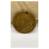 1881 James A Garfield Commemorative Coin Holed