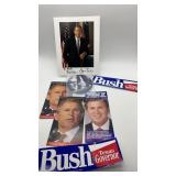 George Bush Political fliers and autographed