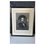 Framed Portrait of Abraham Lincoln. Frame is 28"