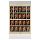 Ronald Reagan stamps. Sheet of 20.