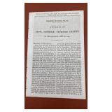 Political Campaign Document. Dated 1864