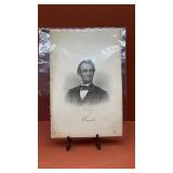 Engraving of Abraham Lincoln