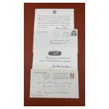 Thank You notes from President Nixon  and Julie