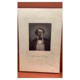 Charles Sumner, engraved portrait. Former