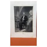 Engraved portrait of President Lincoln